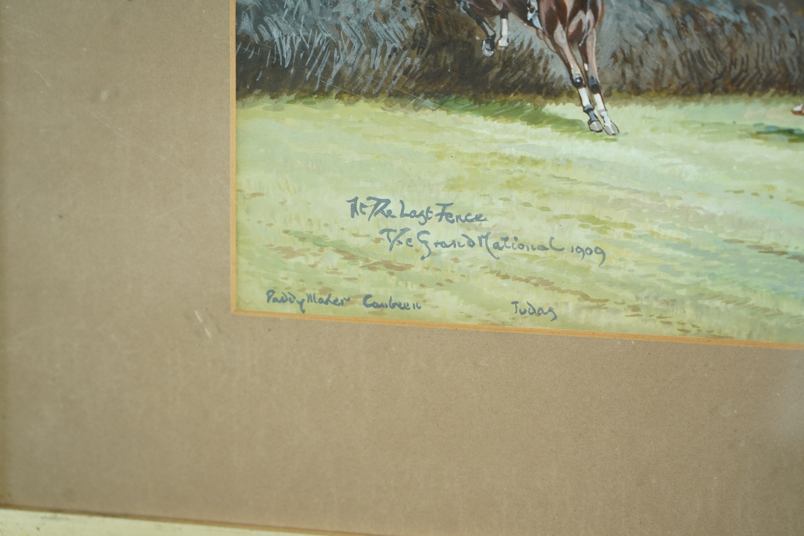 John Beer (c.1860-c.1930), 'The Last Fence, The Grand National, 1909'